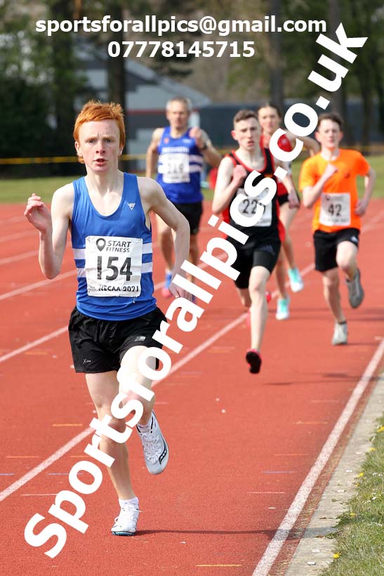 800 metres, 2021 NECAA Open Graded Meeting, Morpeth. Photo: David T. Hewitson/Sports for All Pics